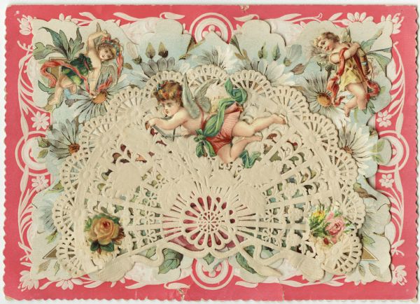 1895 - Valentine's Day Card With Cherubs